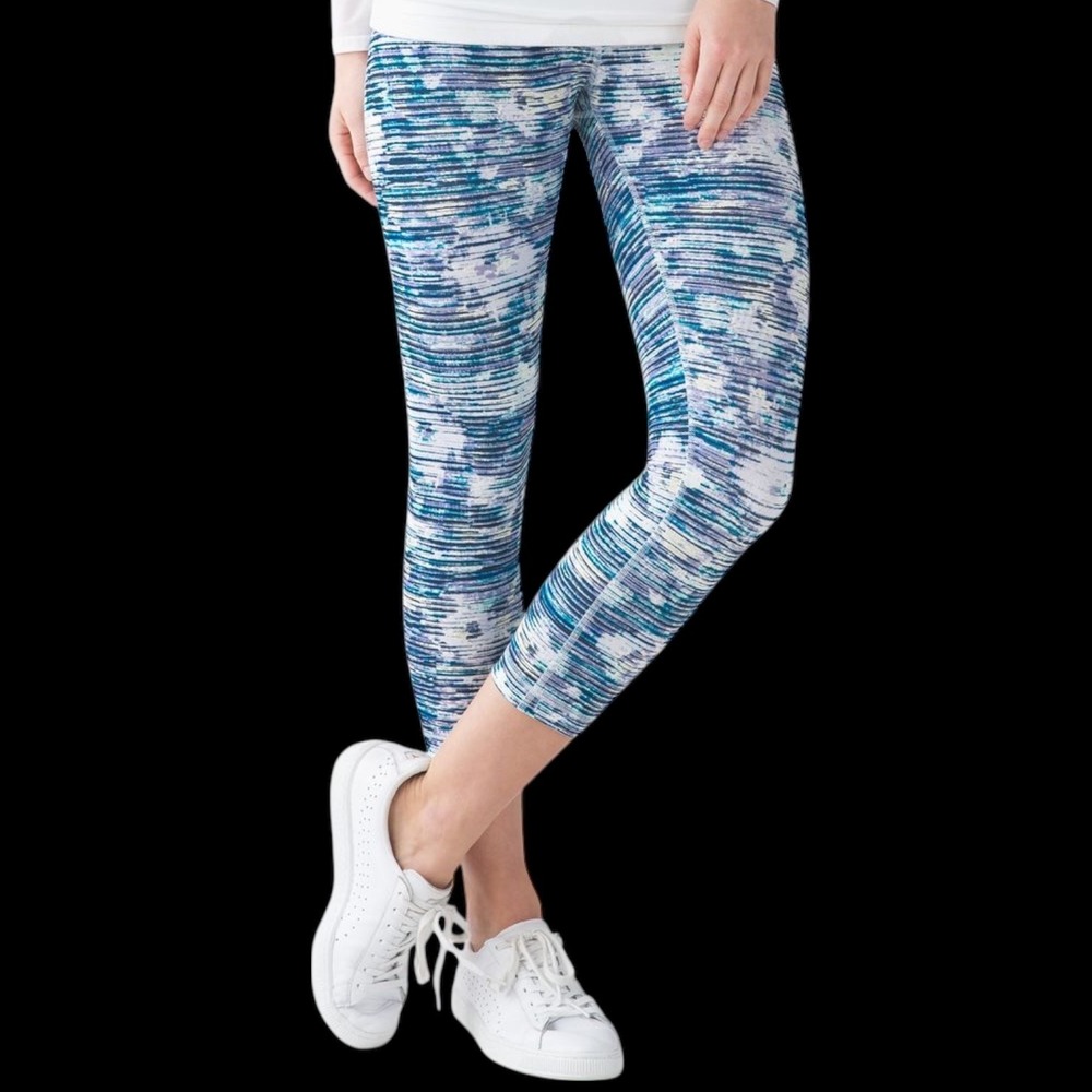 Lululemon Wunder Under Crop High-Rise leggings in the "Blurry Belle" 4 #399‎